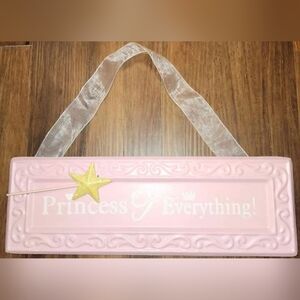 12"x4" "Princess of Everything" Metal Wall/Room Girls Decor
